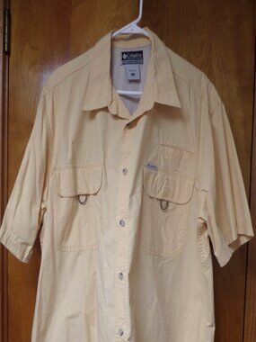 Columbia Sportswear XCO Yellow short sleeve shirt size XXL